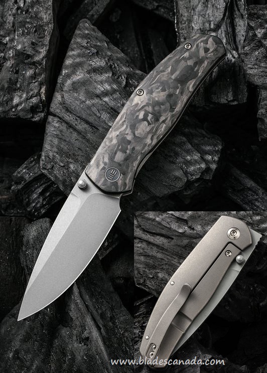 WE Knife Esprit Framelock Folding Knife, 20CV, Carbon Fiber/Titanium, WE20025A-A
