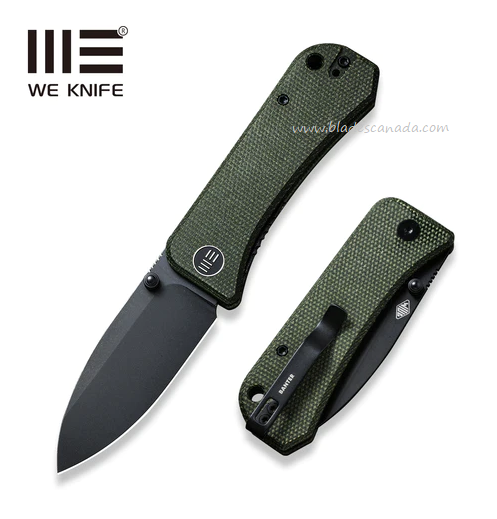 WE Knife Banter Folding Knife, S35VN Black SW, Micarta Green, 2004J