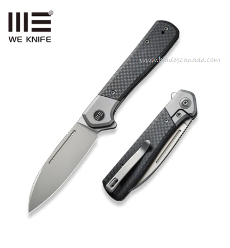 WE Knife Soothsayer Flipper Framelock Knife, CPM 20CV, Carbon Fiber/Ti, 20050-1