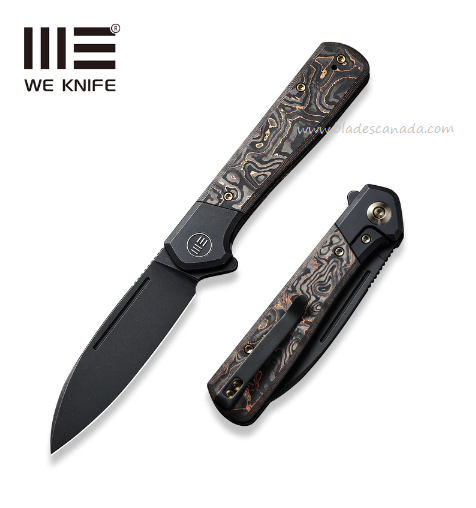 WE Knife Soothsayer Flipper Framelock Knife, CPM 20CV, Carbon Fiber/Ti, 20050-2