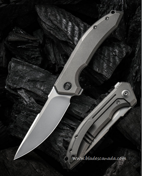 WE Knife Quixotic Flipper Framelock Knife, CPM 20CV, Titanium, WE21016-1