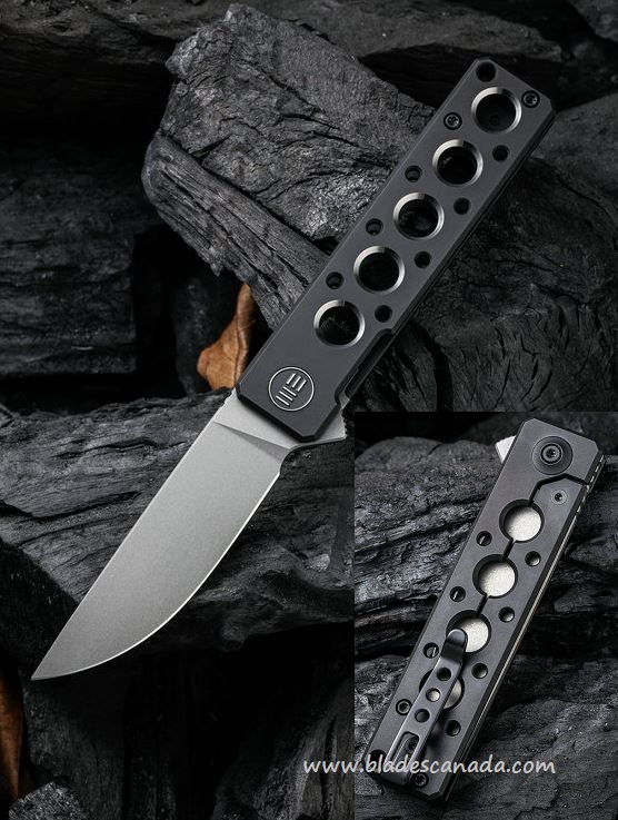 WE Knife Miscreant 3.0 Flipper Folding Knife, 20CV, Titanium Black, WE2101B
