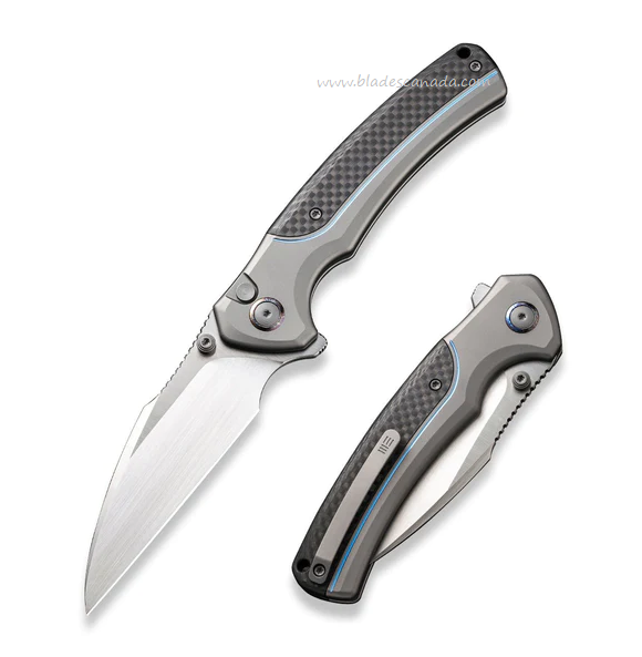 WE Knife Ziffius Flipper Button Lock Knife, Ltd Edition, CPM 20CV, Titanium/Carbon Fiber, 22024A-2