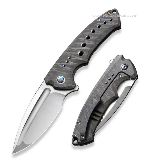 WE Knife Nexusia Flipper Framelock Knife, Ltd Edition, CPM 20CV, Titanium Flamed, 22044-3