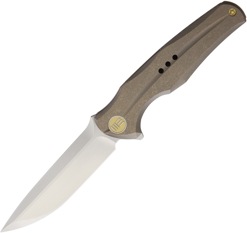 We Knife 601R Flipper Framelock Knife, S35VN Satin, Titanium Bronze, WE601R