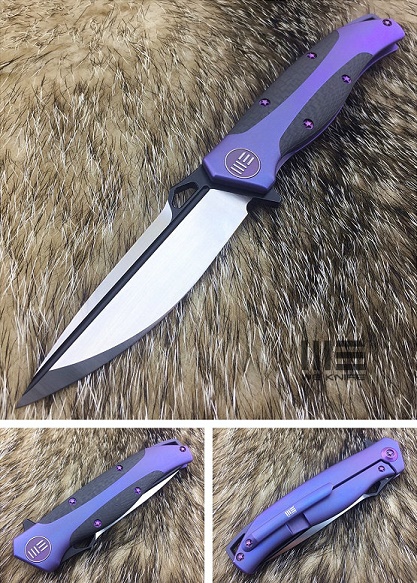 WE Knife 606CFA Framelock Folding Knife, S35VN, Carbon Fiber/Titanium Framelock, 606CFA