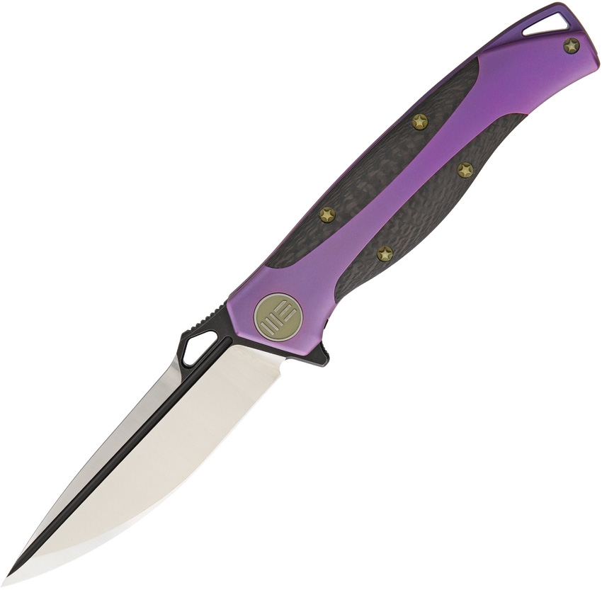 WE Knife 606CFD Flipper Framelock Knife, S35VN Two-Tone, Carbon Fiber/Titanium