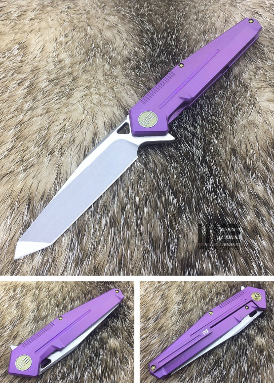 WE Knife 610B Flipper Framelock Knife, S35VN SW, Titanium Purple