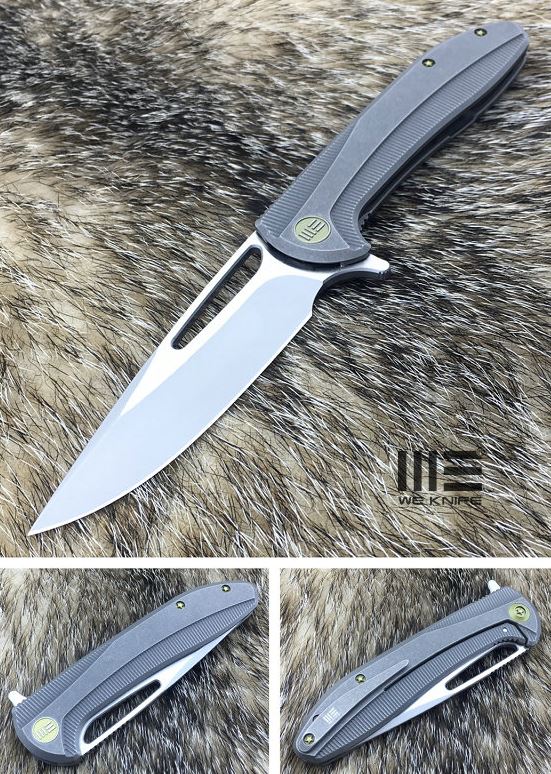 WE Knife Flipper Framelock Knife, S35VN Satin, Titanium, WE615G