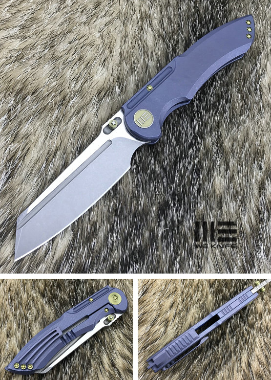 We Knife 620D Framelock Folding Knife, M390, Titanium Blue, WE620D