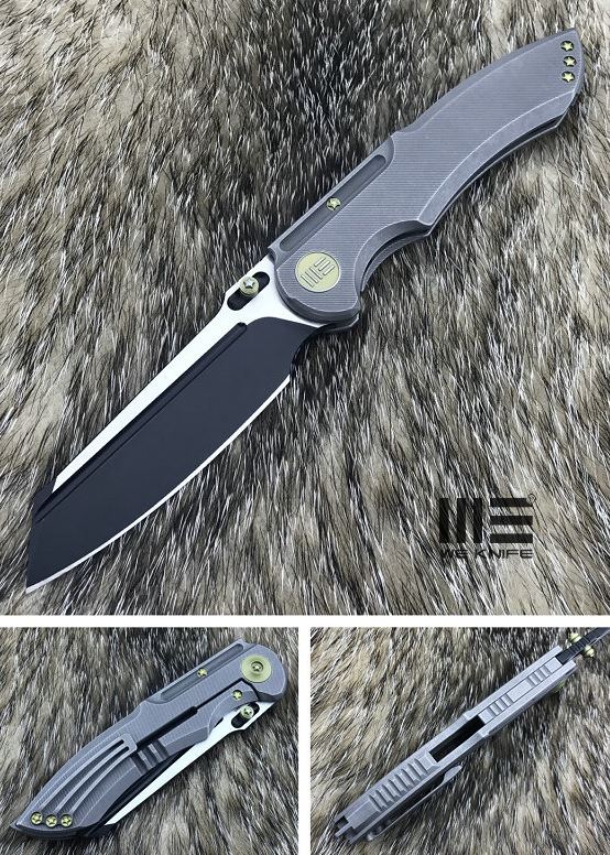 We Knife 620G Framelock Folding Knife, M390 Two-Tone, Titanium Grey, WE620G