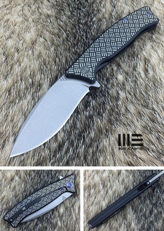 WE Knife Balaenoptera Framelock Folding Knife, M390, Titanium Black, 712F - Click Image to Close