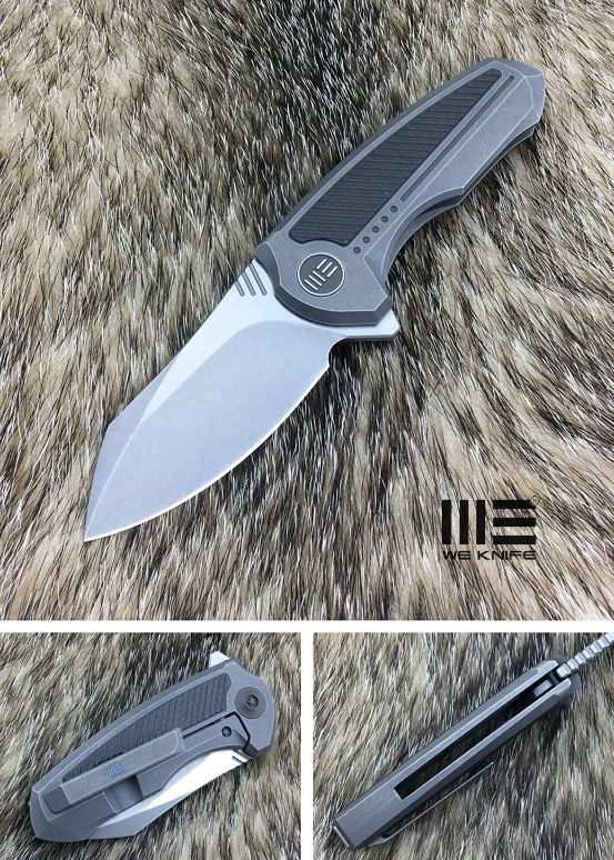 WE Knife Valiant Flipper Framelock Knife, S35VN, Titanium Grey, WE717H