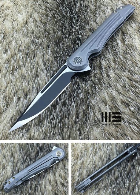 WE Knife Array Flipper Framelock Knife, S35VN, Titanium, WE718C