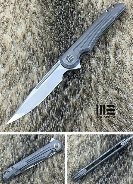 WE Knife Array Flipper Framelock Knife, S35VN, Titanium, 718D - Click Image to Close