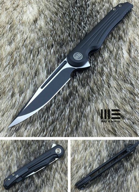 WE Knife Array Flipper Framelock Knife, S35VN, Titanium, 718G - Click Image to Close