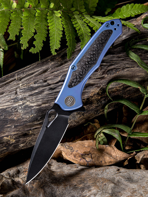 WE Knife Vapor Framelock Folding Knife, S35VN Black, Carbon Fiber/Titanium, WE804A