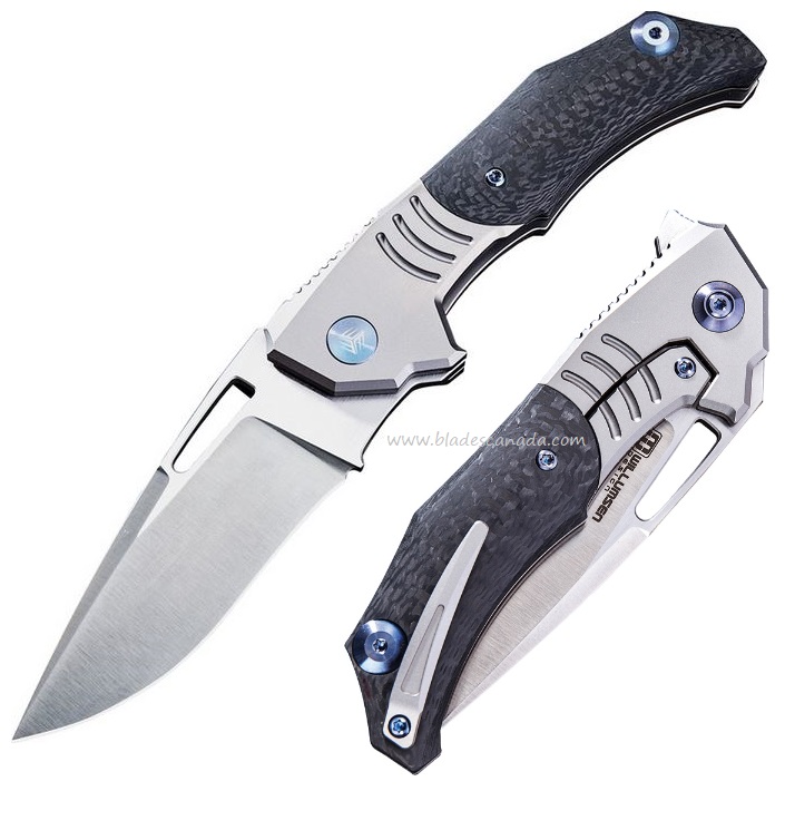 WE Knife Stixx Flipper Framelock Knife, M390, Titanium/Carbon Fiber, 817C