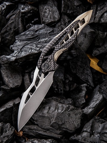 WE Knife Arrakis Framelock Folding Knife, M390, Titanium/Carbon Fiber, 906CF-A