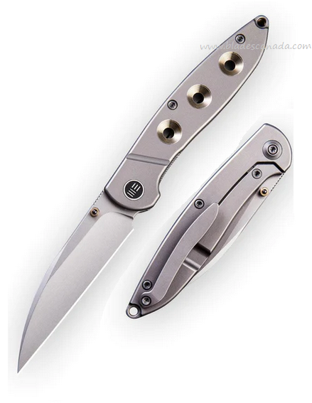 WE Knife Schism Framelock Folding Knife, S35VN, Titanium, 908A - Click Image to Close