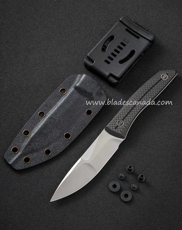 WE Knife Reazio Fixed Blade Knife, CPM 20CV, Carbon Fiber, Kydex Sheath, 921A