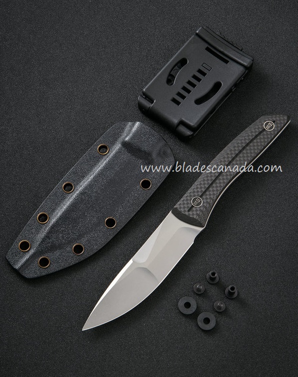 WE Knife Reazio Fixed Blade Knife, CPM 20CV, Carbon Fiber, Kydex Sheath, 921A - Click Image to Close