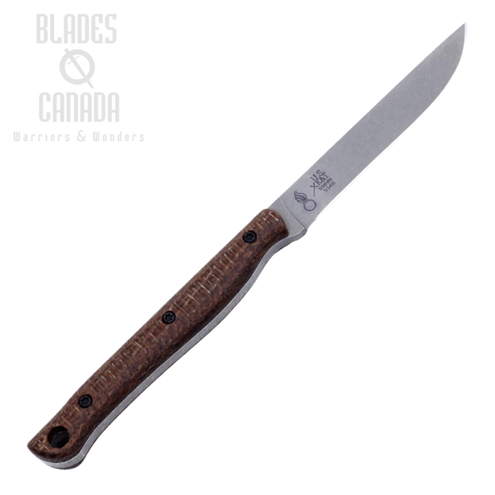 (image for) White River Exodus 3 Fixed Blade Knife, Magnacut, Micarta Natural Burlap, WREX3-BNA-MAG