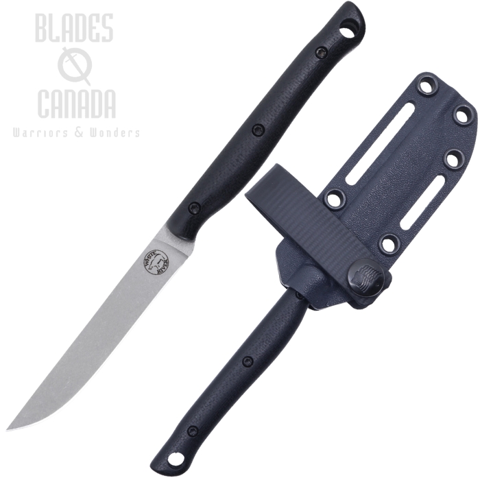 (image for) White River Exodus 3 Fixed Blade Knife, Magnacut, Micarta Black Canvas, WREX3-MBL-MAG