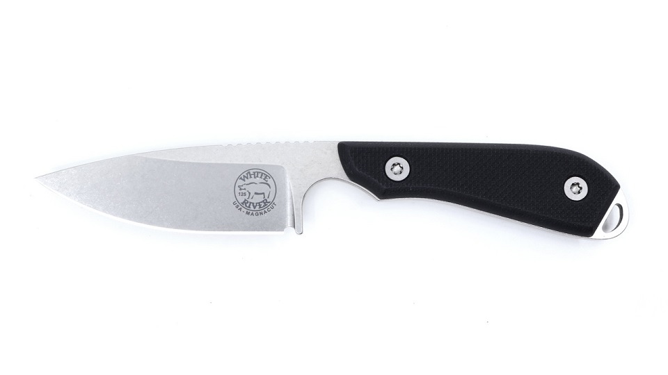 White River M1 Backpacker Pro Fixed Blade Knife, Magnacut, G10 Black, Kydex Sheath