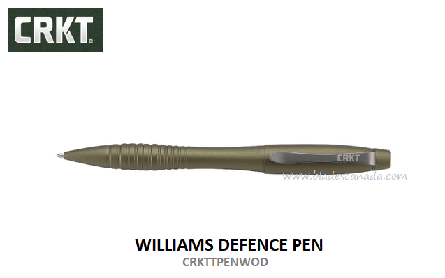 CRKT Williams Defense Pen, Aluminum OD, CRKTTPENWOD