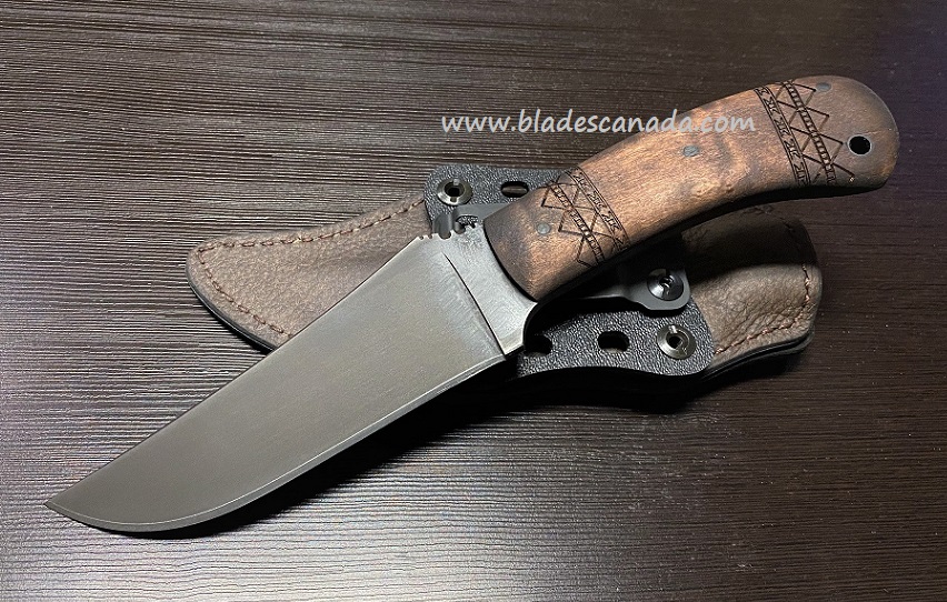 Winkler Knives II Fixed Blade Belt Knife, Maple Tribal, WK002