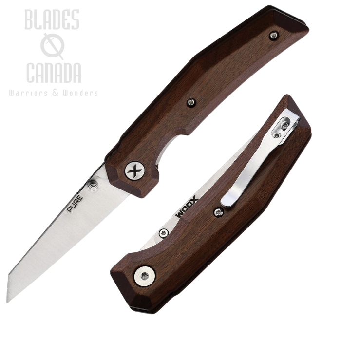 (image for) WOOX Pure Folding Knife, D2 Satin, Walnut Handle, BU.KNF050.01