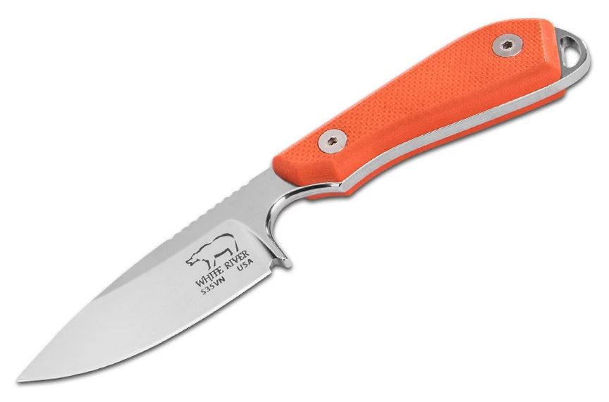 White River M1 Backpacker Pro Fixed Blade Knife, S35VN, G10 Orange, Kydex Sheath