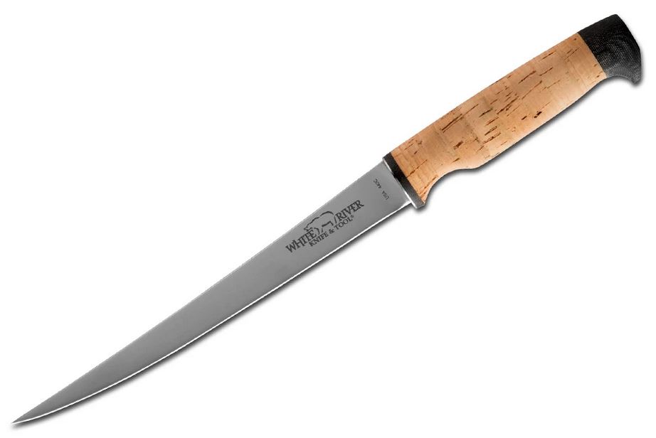 White River Traditional Fillet Knife, 440C 6", Cork Handle - Click Image to Close