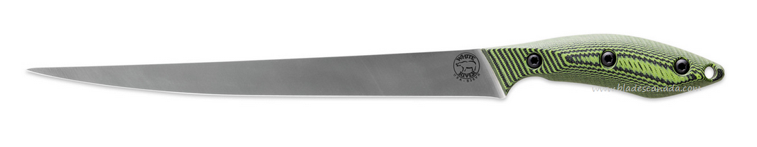 White River Pro Fillet Knife, CPM S35VN 10", G10 Green/Black, Kydex Sheath