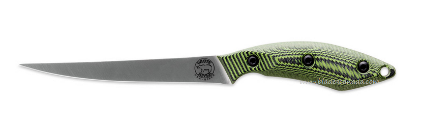 White Ricer Pro Fillet Knife, CPM S35VN 6", G10 Green/Black, Kydex Sheath