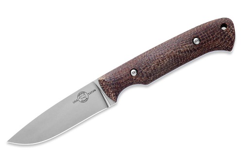 White River Hunter Fixed Blade Knife, S35VN, Micarta Natural Burlap, Kydex Sheath - Click Image to Close