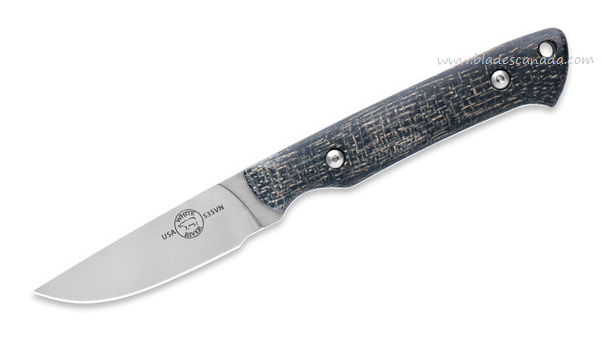 White River Small Game Fixed Blade Knife, CPM S35VN, Micarta Black, Kydex Sheath