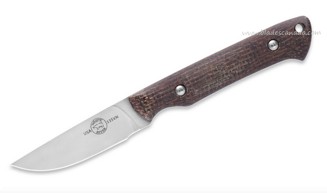 White River Small Game Fixed Blade Knife, CPM S35VN, Micarta Natural, Kydex Sheath