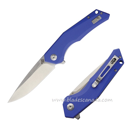 B'yond EDC Arch Flipper Folding Knife, D2 SW, G10 Blue, 1901DGBL