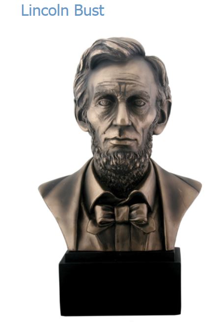 YTC Summit 8023 Lincoln Bust Bronzed