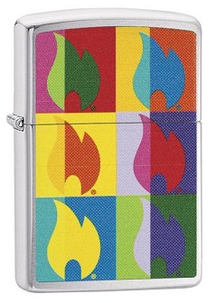 Zippo Abstract Colourful Flame Lighter, 29623 - Click Image to Close
