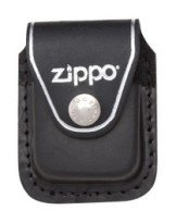 Zippo Leather Lighter Clip Pouch, Black, LPCBK