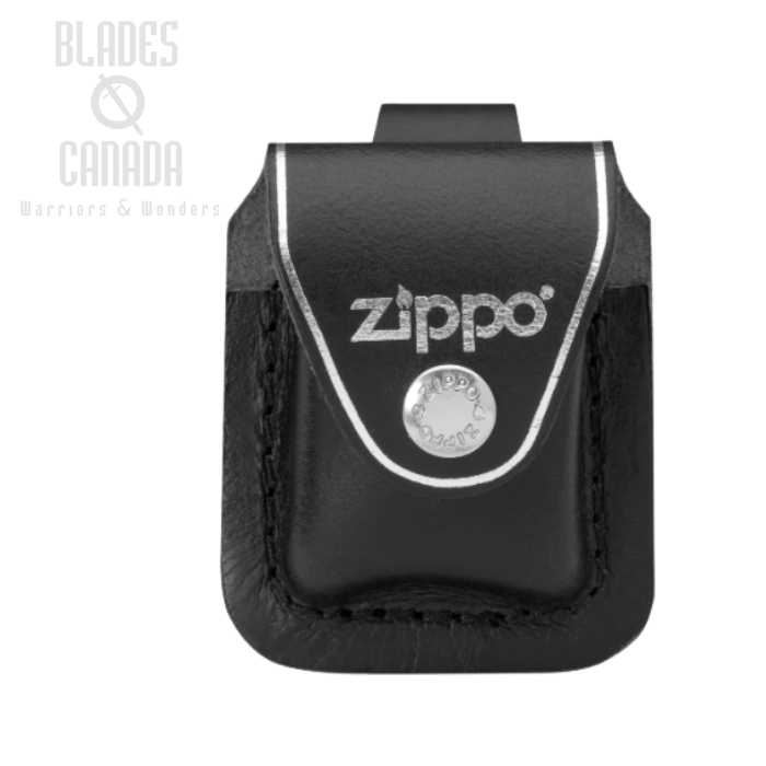 Zippo Leather Lighter Loop Pouch, Black, LPLBK