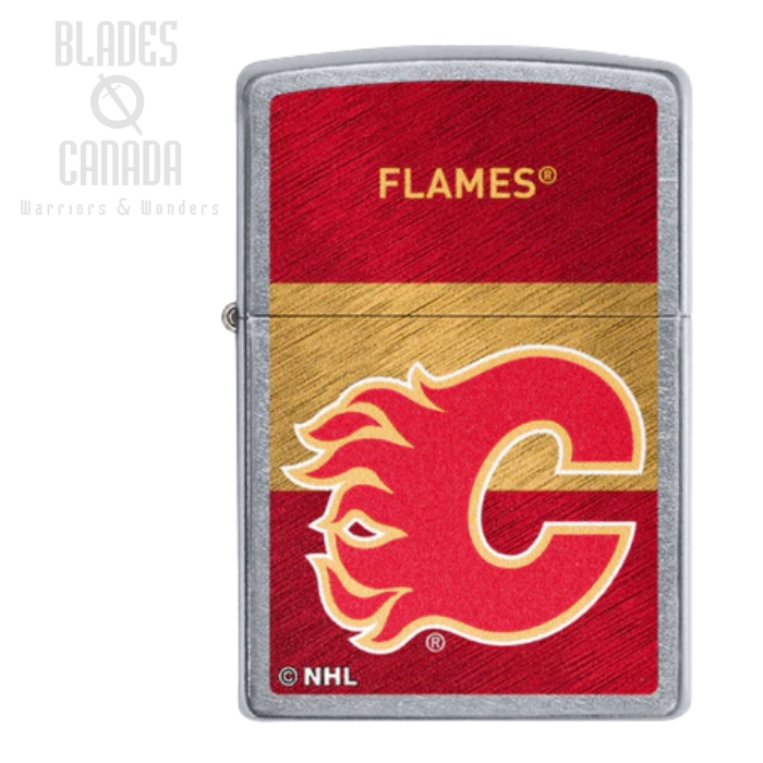 Zippo NHL Calgary Flames Lighter, Metal Construction, 39812