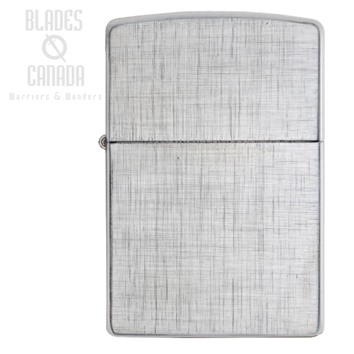 Zippo Linen Weave Brushed Chrome Lighter, 28181