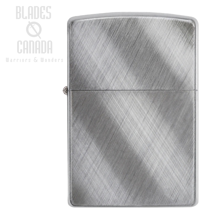 Zippo Diagonal Weave Lighter, Brushed Chrome, 28182