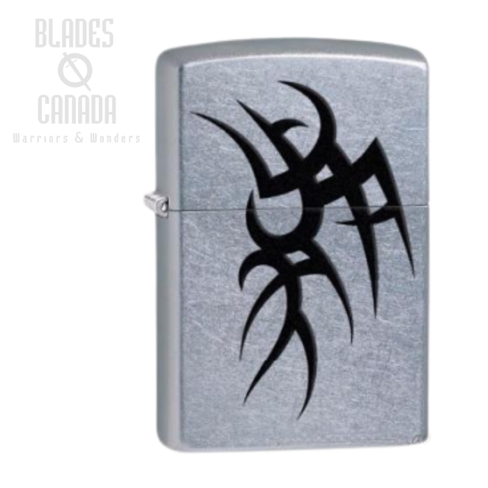 Zippo Street Chrome and Black Design Lighter, 29694