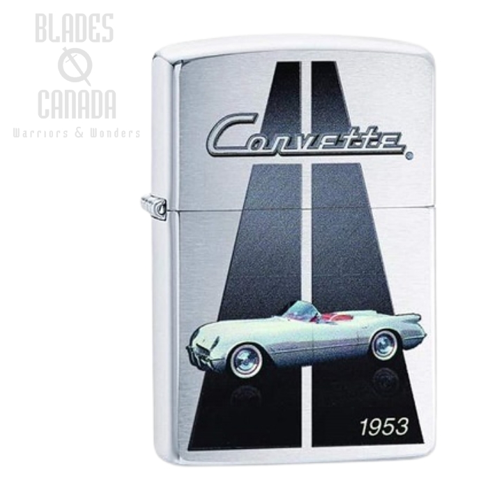 Zippo Chevrolet Corvette Lighter, Chrome, 1953