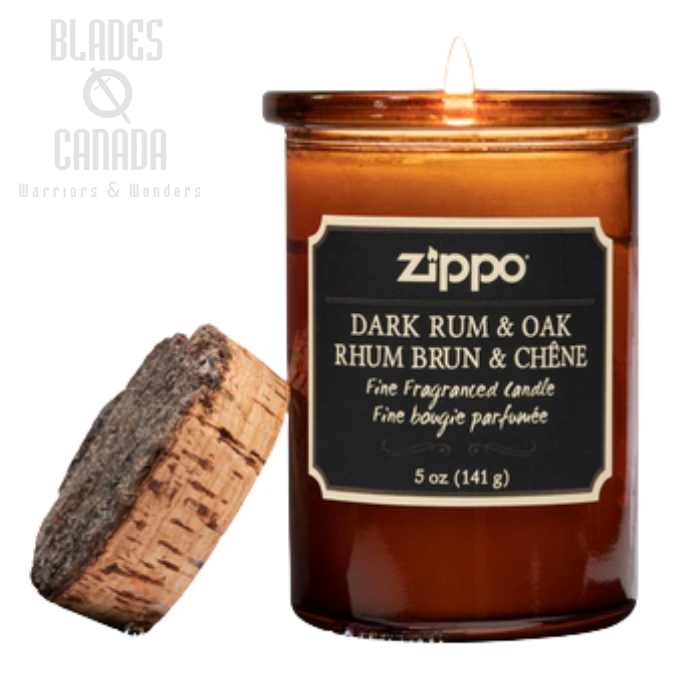 Zippo Soy Wax Candle, Dark Rum & Oak